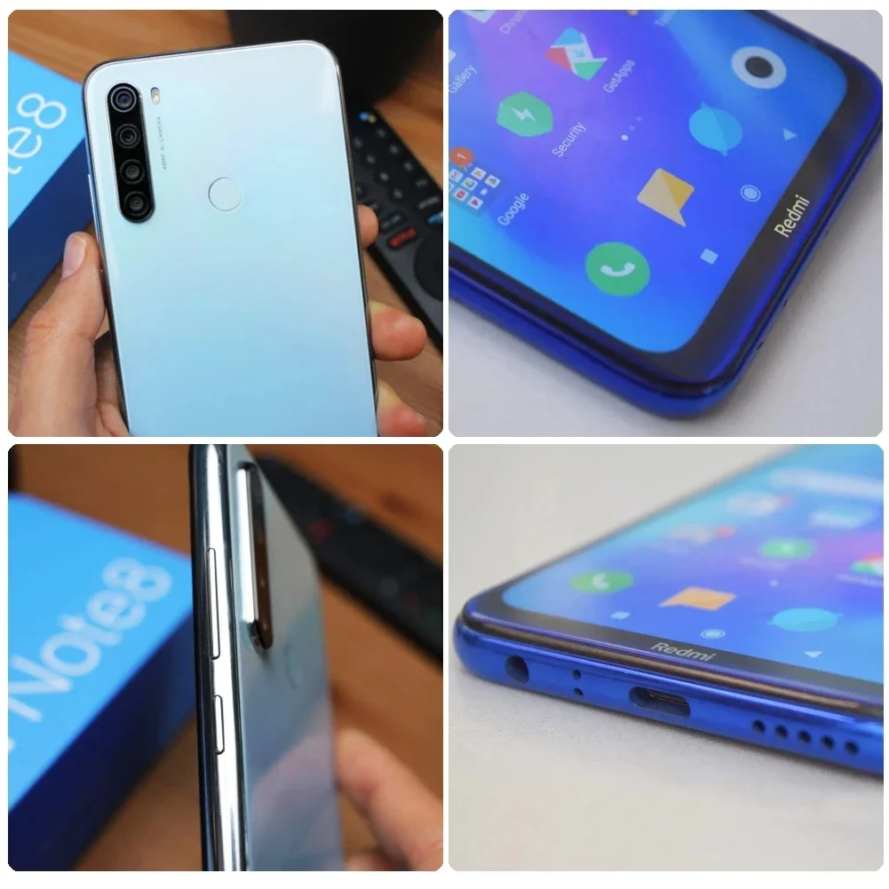 Global ROM Original Xiaomi Redmi Note 8 with Phone Case Original Phone Android 4000mAh Baterry Quad Cmaera 4G Smartphone