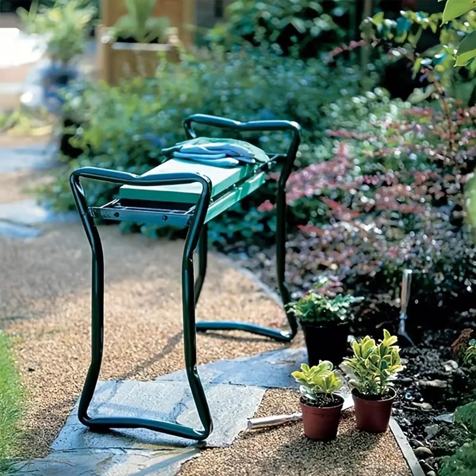 Upgraded Garden Kneeler and Seat with Thicken & Widen Soft Kneeling Pad,Heavy Duty Foldable Gardener Stool with Tool Pouches,Gardening Gifts for Women Mom Men Seniors¡... image 6