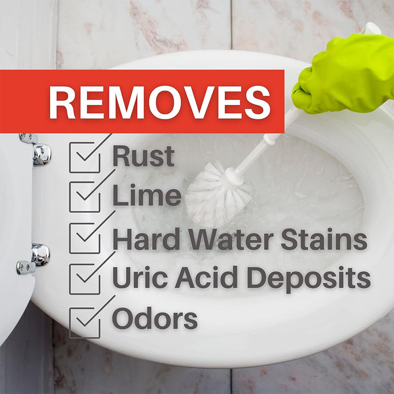 Toilet bathroom automatic cleaner - no scrubbing required. Even stubborn stains can be removed without brushing.