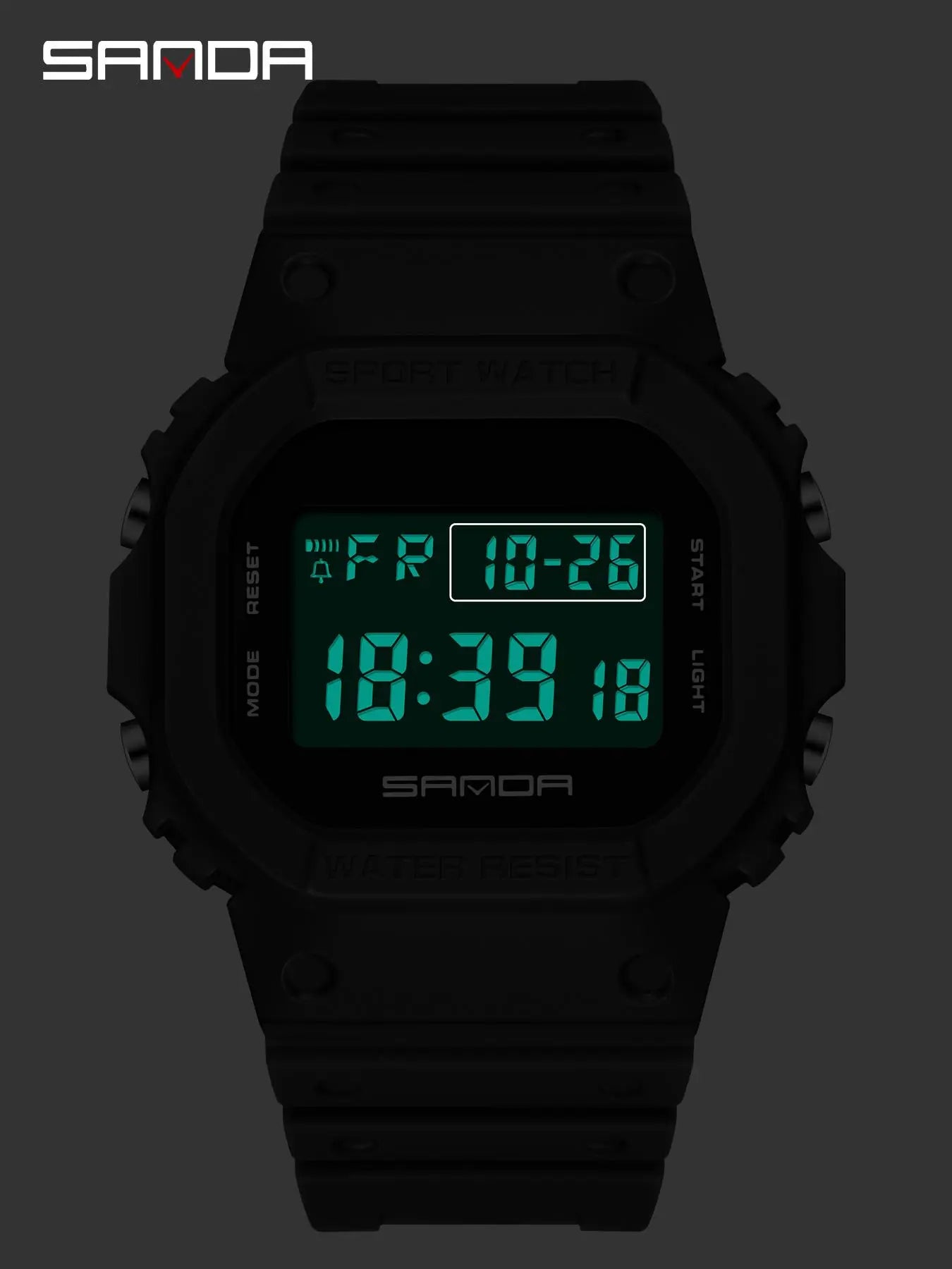 Men's Fashion Digital Watch, Casual Sporty Watch with Luminous Dial & Alarm Mode, Waterproof Outdoor Watch for Men with Box, Water Resistant Wristwatch, Fashion Wristwatches, Fashionable Waterproof Watch image 5