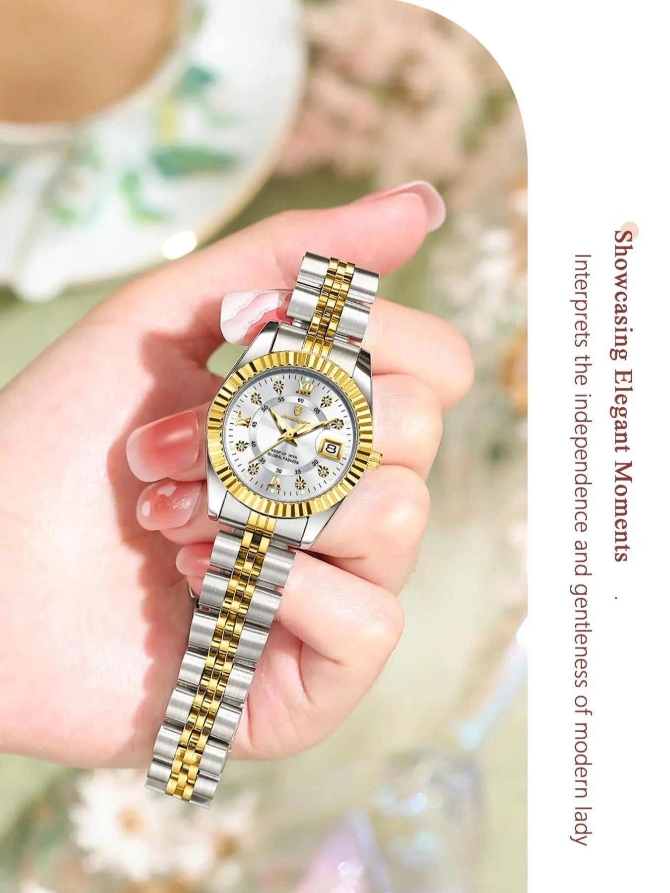 Elegant Round Dial Analog Quartz Watch, Luminous Watch for Party, Daily Clothing Decor, Trendy All-match & Waterproof Watch for Birthday Gift with Box, Casual Trendy Wristwatch, Stainless Steel Watch, Wristwatch