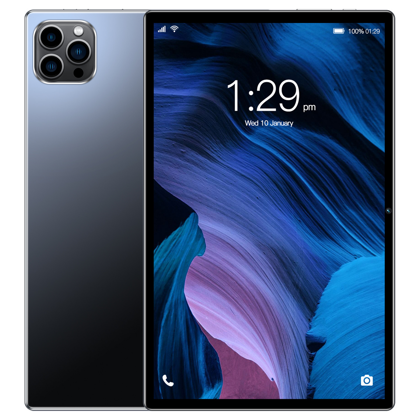 10.1-inch Android 10 version (can be upgraded to Android 14) - 2-in-1 portable device, equipped with keyboard, mouse, protective case, stylus, featuring 8GB RAM and 64GB storage space, equipped with dual cameras, suitable as a gift for students.