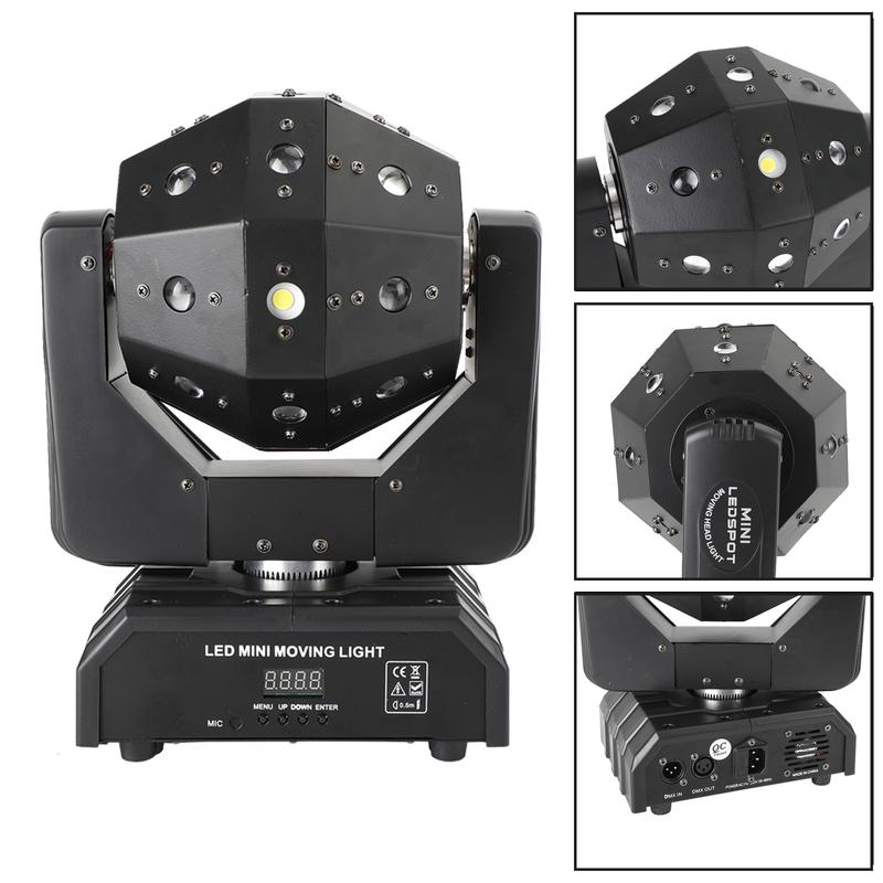 RGBW 3In1 LED Laser Moving Head Stage Light DMX DJ Disco Party Effect Lighting