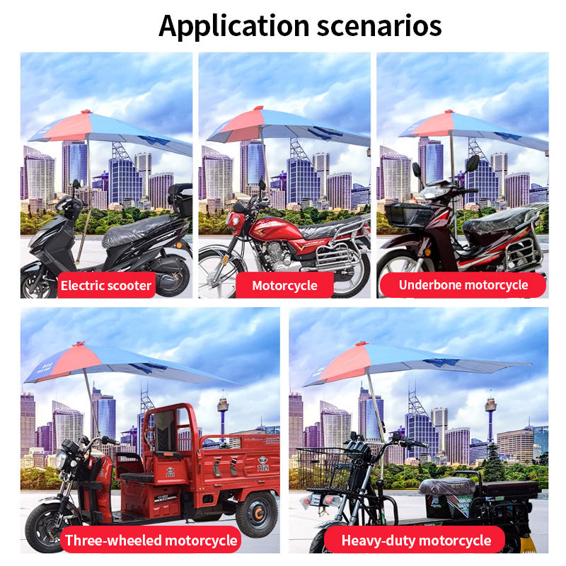 Electric vehicle sunshade umbrella, thickened for rain protection, three-wheeled vehicle, rain umbrella, motorcycle umbrella
