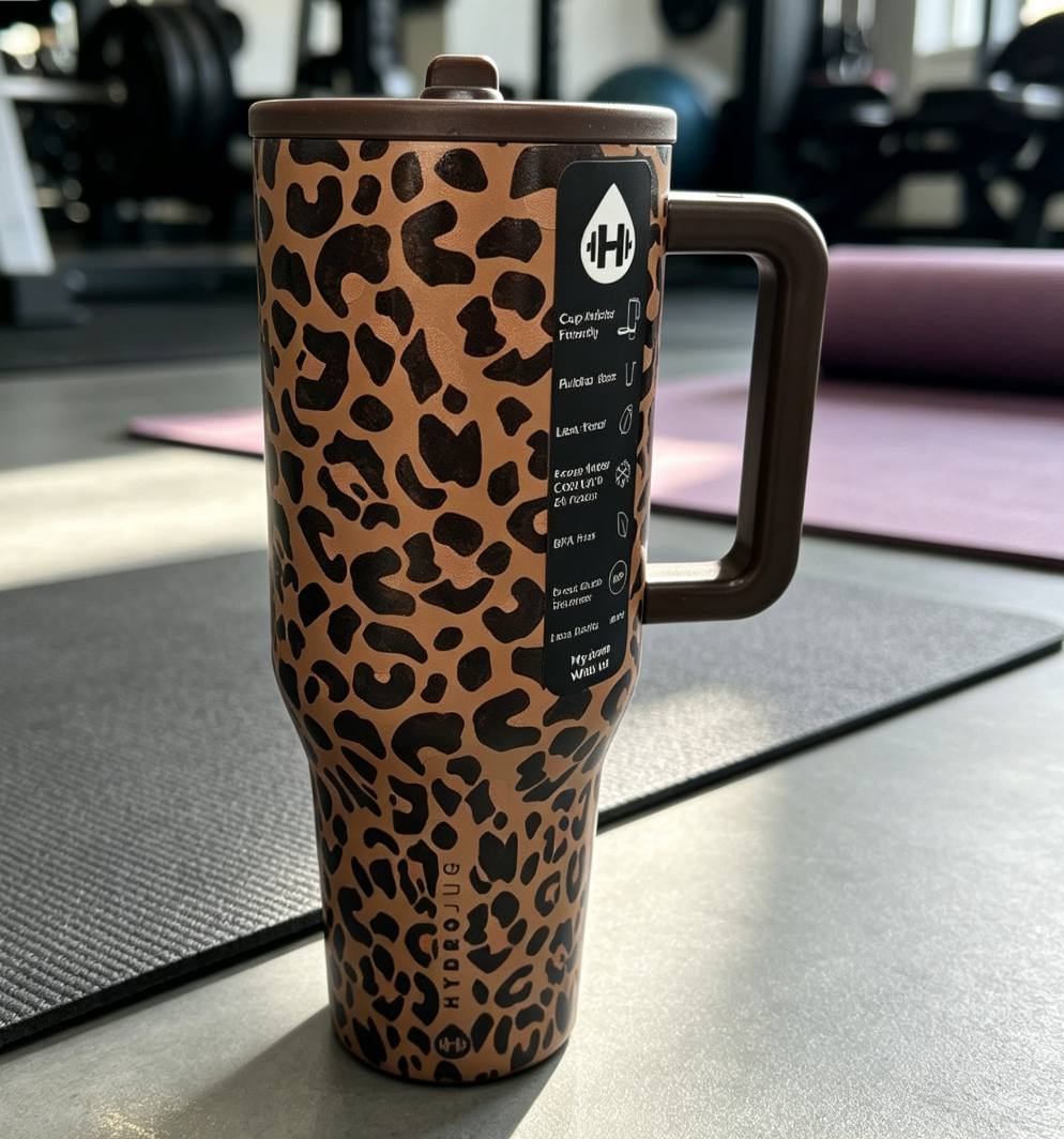 [40oz] Extra Large Insulated Tumbler, Viral Travel Sealed Cup, HYDROJUG Large Capacity Leakproof Car Thermos, Ideal for Road Trips, Travel, Fitness, Office & Home, Great Gift