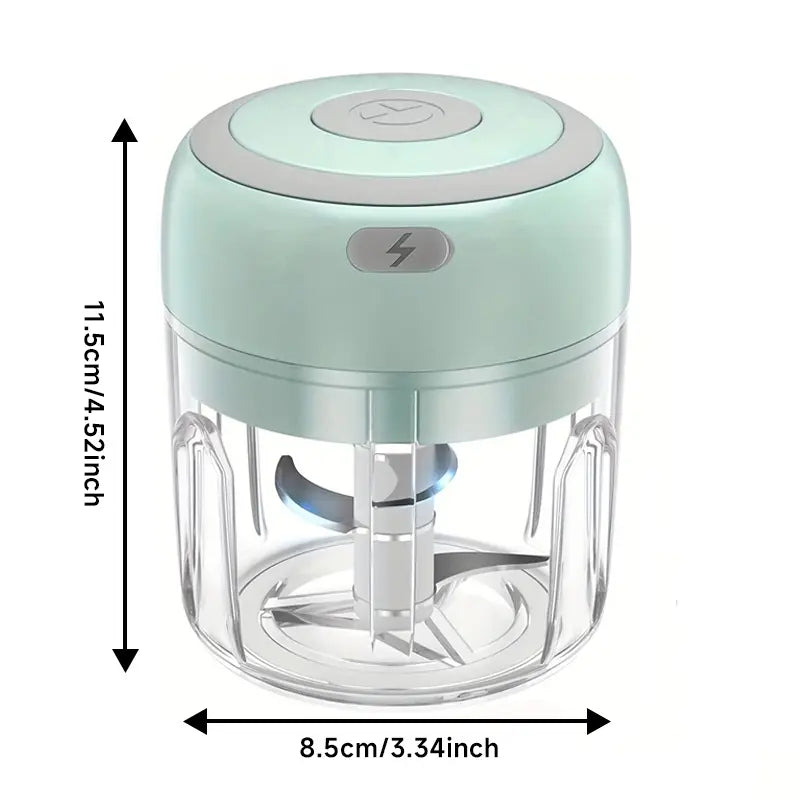 Portable Electric Garlic Mincer and Vegetable Grinder, Portable Veggie Chopper, 250ML USB Rechargeable Food Processor, Multifunctional Food Chopper, Garlic Crusher, 1200 Rpm Motor, Home Travel Small Design image 2