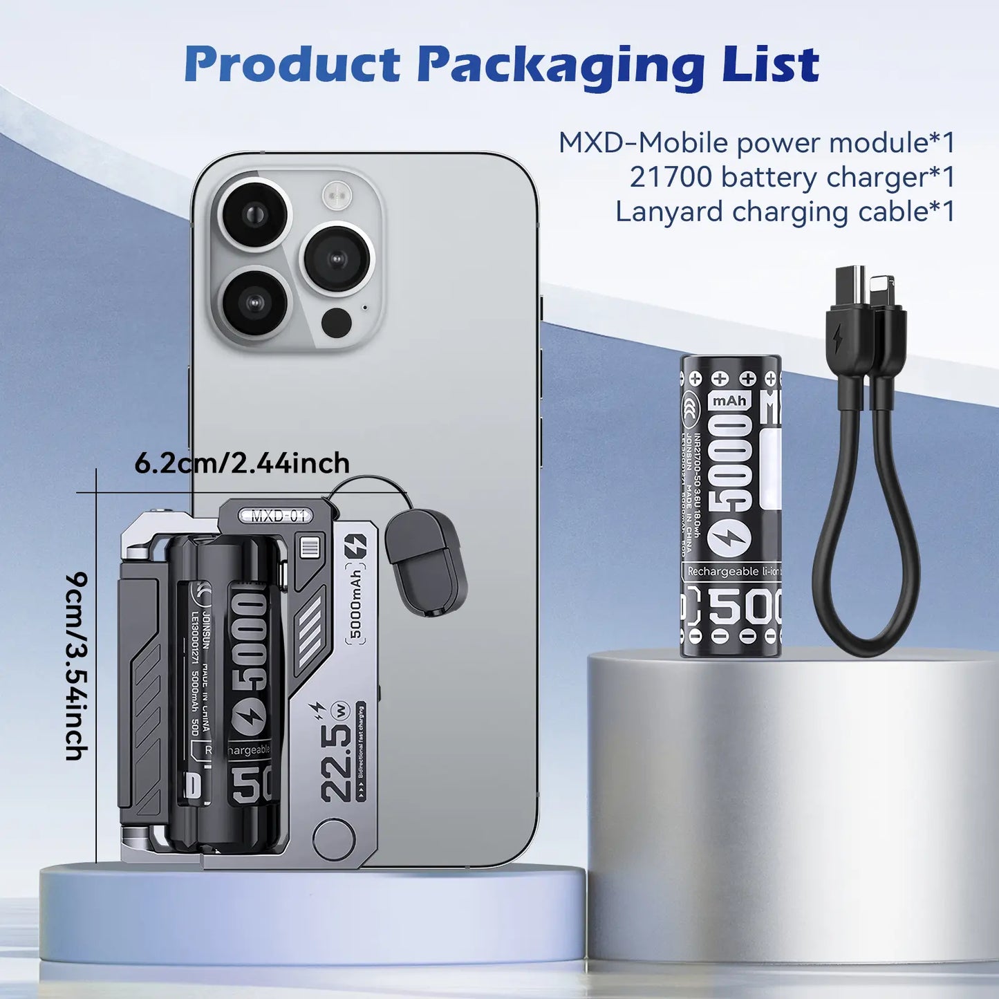 C+L Bidirectional Reverse Charging for Smartphones and Phones - Efficient Charging Method with 5000mAh Power Bank