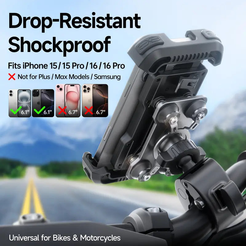 【discount】Riding Essential – Full-Cover Motorcycle Phone Mount, Dual Vibration Dampener, Anti-Shake 360°Protection,Fits 4.7-6.7" Phones like iPhone 15/14/13 Series #TikTokShopfalldealsforyou