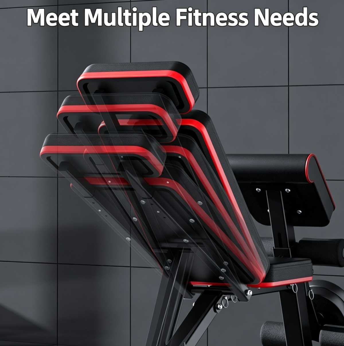 Foldable Weight Bench, 400lbs Weight Capacity , Weight Plate Not Included, Workout Bench Press for Home Gym, Banco Para Hacer Ejercicio Incline Decline Sit up Workout Equipment, Leg Extension and Preacher Pad for Full Body Strength Training