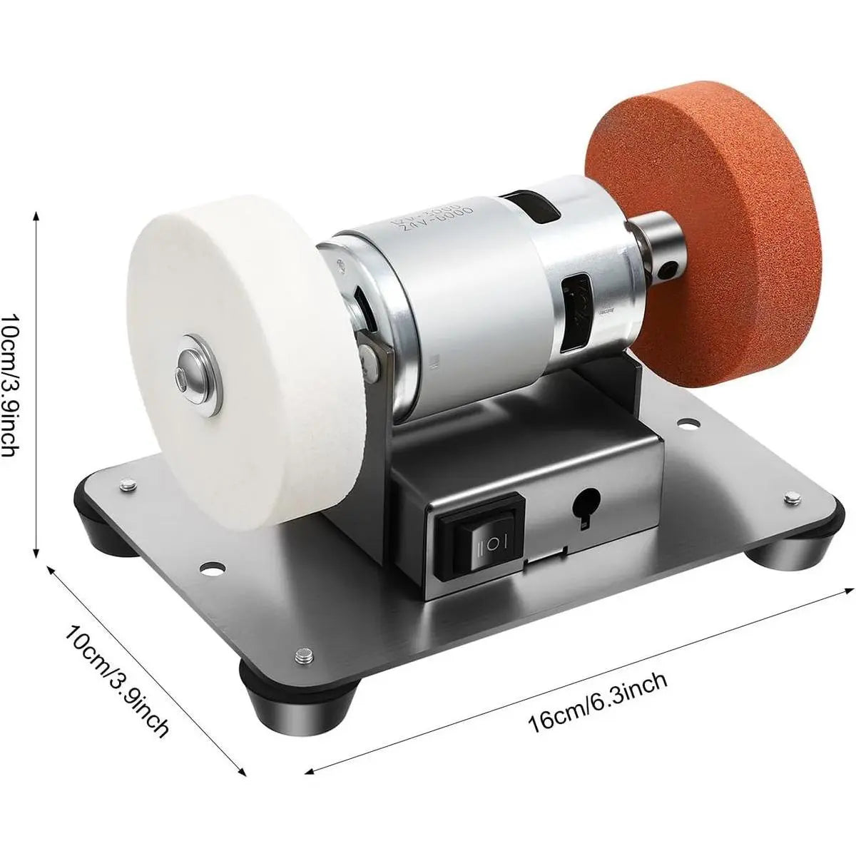Mini Bench Grinder, Electric Benchtop Sander, Electric Multi-Purpose Grinding Machine, Polishing Grinding Machine Small Grinder for Woodworking Knife Making(6.3 * 3.9 * 3.9in) image 7