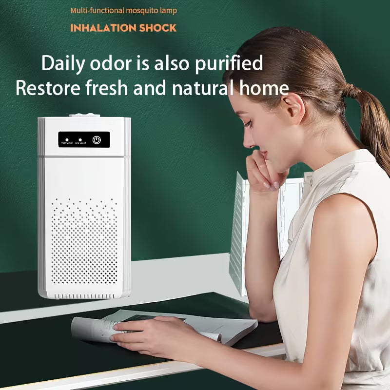Portable Negative‑Ion Air Purifier with HEPA Filter, USB Charging Cable Included, Remove Dust & Odor, Air Flow 51‑150m³/h, Durable Plastic Housing