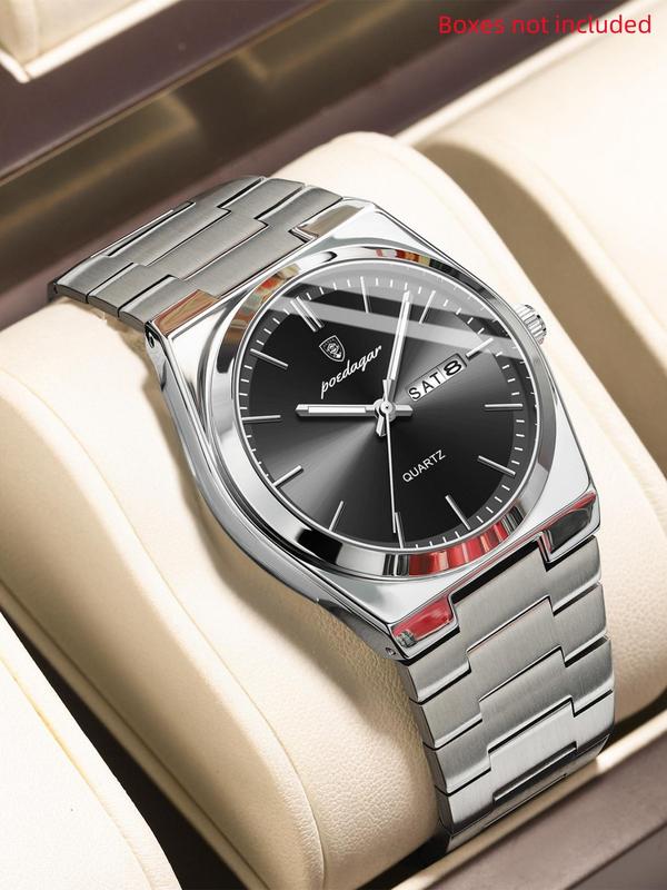 Men's Casual Business Round Dial Analog Quartz Watch, Fashion Watch for Party, Daily Clothing Decor, Trendy All-match & Exquisite Watch for Gift with Box