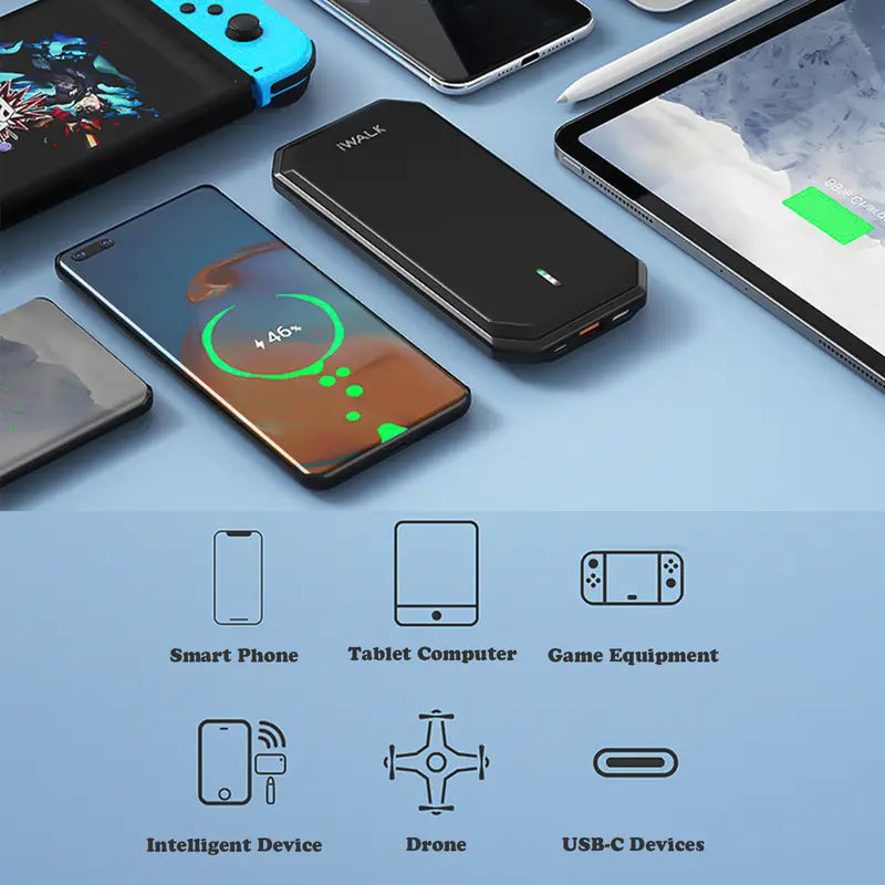 4-in-1 Retractable Car Charger, 100W USB-C Fast Adapter with Lightning Cable & Dual Ports for iPhone, iPad, AirPods, Samsung, Google Pixel