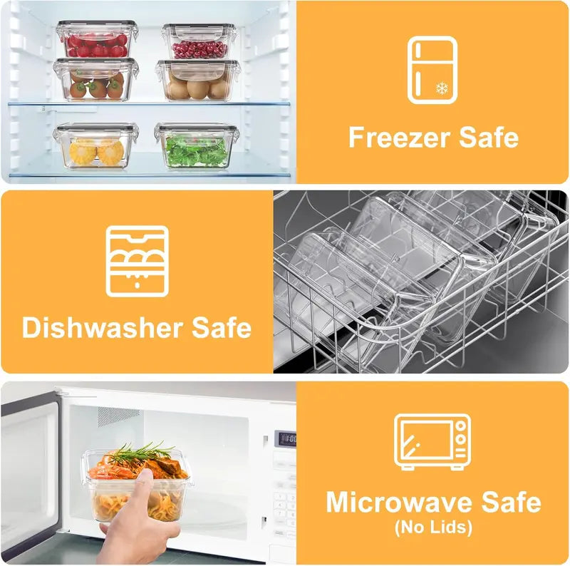 [LIMITED TIME DEAL] 40 Pcs Large Plastic Airtight Food Storage Container Set (20 Containers+20 Lids) Leakproof, BPA-Free, Labels&Marker, Kitchen Organization