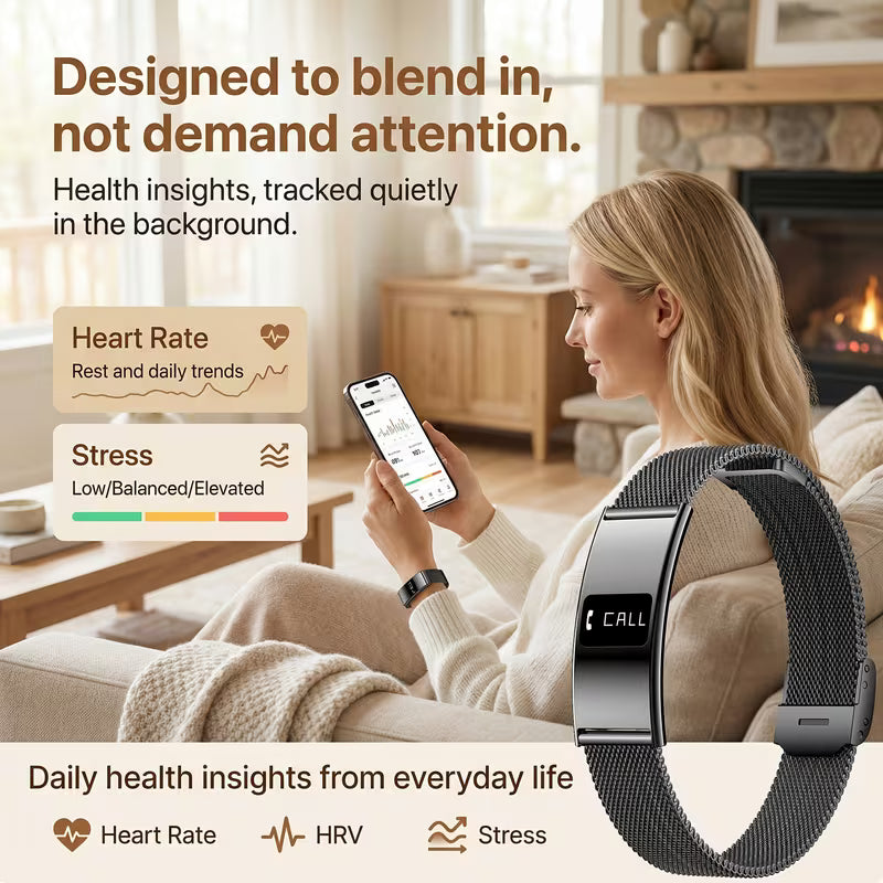 Ultra‑Slim Fashion Smart Watch – 2.8mm Ultra‑Thin Body, IPX8 Waterproof, Step & Sleep & Menstrual Tracking, Shake‑to‑Capture – Perfect as Nice Gift for Friends, iOS & Android Compatible