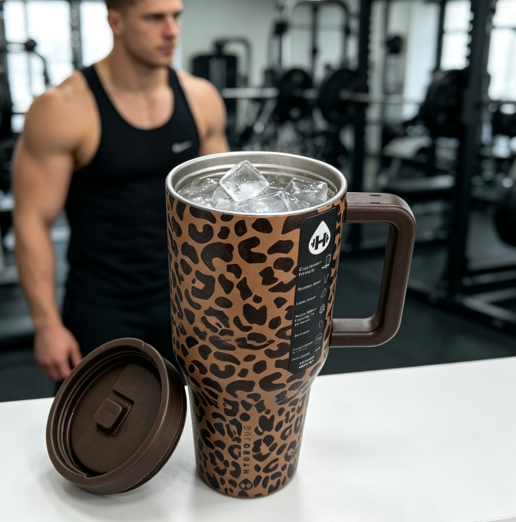 [40oz] Extra Large Insulated Tumbler, Viral Travel Sealed Cup, HYDROJUG Large Capacity Leakproof Car Thermos, Ideal for Road Trips, Travel, Fitness, Office & Home, Great Gift
