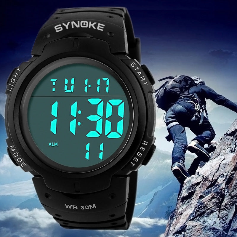 [New 2026] Synoke Men's Sports Digital Watch, Multi‑Functional Wrist Watch, Large‑Screen Military‑Style Watch, Waterproof, Sports Luminous Function, Military‑Grade Quality, Waterproof and Dust‑Resistant, Ideal for Birthday and Festival Gifts