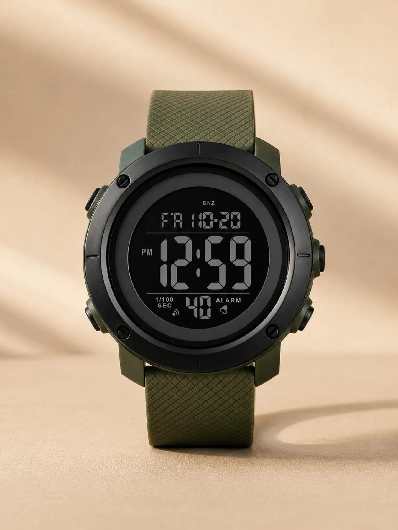 Skmei Full Digital Display Watch, Casual Style Multi-Function PU Band Watch, 50m Waterproof, Quartz Movement, Digital Multifunctional Watch, All Seasons Use image 7