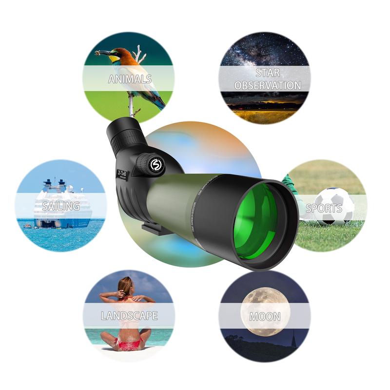Updated 25-75x60 Spotting Scopes with Tripod, Carrying Bag and Quick Phone Holder Green #dealsforyoudays Telescopes