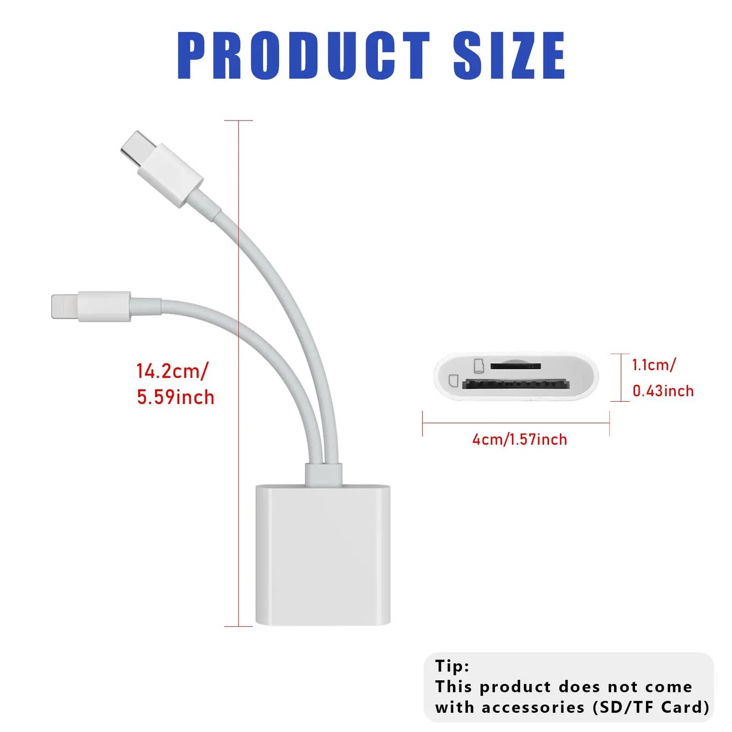 2 In 1 SD Card Reader, 1 Count Portable Type-C Card Reader, Dual Slots Memory Card Reader for Game, Computer Memory Card Readers, Plug & Play Reader, SD Card Reader USB C, Media Card Reader, Suitable for SD/TF/Micro SD #GLOBAL PICKS image 2