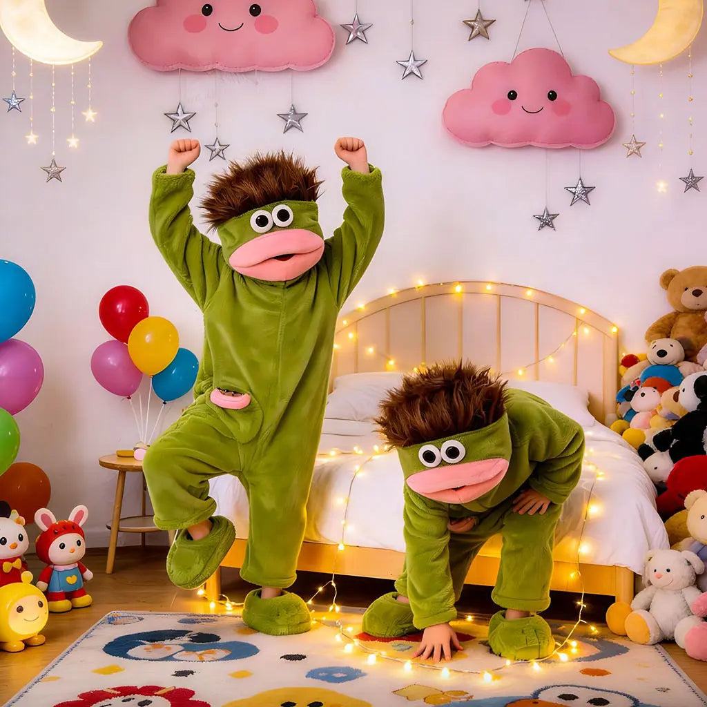 Msrlassn Cute Monster Pajamas Wearable Blanket Hoodie for Women Men, Mid Year Sale Oversize Soft Warm Cozy Pullover Home Loungewear Funny Pajamas Onesie, Father's Day Gift Perfect for Home Party Costume Halloween, One Size for Women Men Deals For You Day