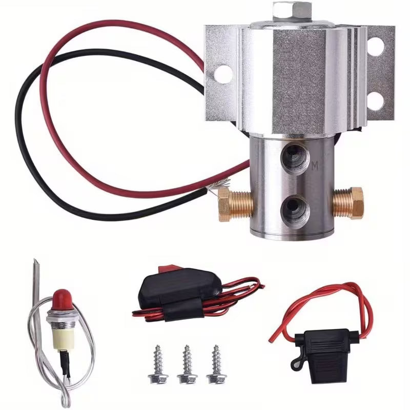 Brake Line Lock Kit, Roll Control Brake Lock, Universal Solenoid Brake Valve for Drag Racing, Burnout & Hill Hold, Car Modification Tire Lock Device