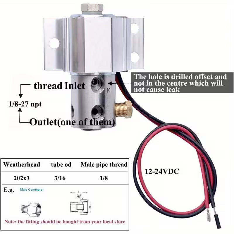 Brake Line Lock Kit, Roll Control Brake Lock, Universal Solenoid Brake Valve for Drag Racing, Burnout & Hill Hold, Car Modification Tire Lock Device