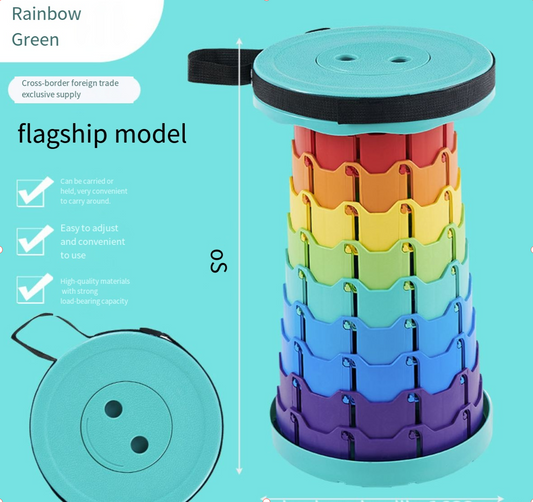 SPOVEN Upgraded Collapsible Stool Lightweight Portable Telescoping Stool with Load Capacity 400lbs ,Retractable Stool for Outdoor Fishing,Hiking,BBQ,Camping,Gardening