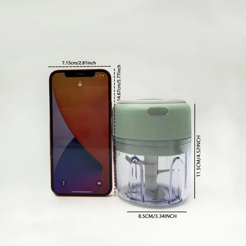 Portable Electric Garlic Mincer and Vegetable Grinder, Portable Veggie Chopper, 250ML USB Rechargeable Food Processor, Multifunctional Food Chopper, Garlic Crusher, 1200 Rpm Motor, Home Travel Small Design image 3