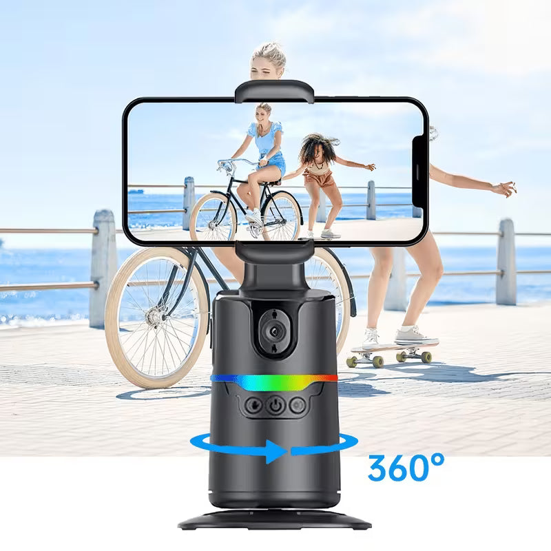 AI Face Tracking Phone Stabilizer – Full Auto Tracking, Carbon Fiber Holder for Live Streaming & Video