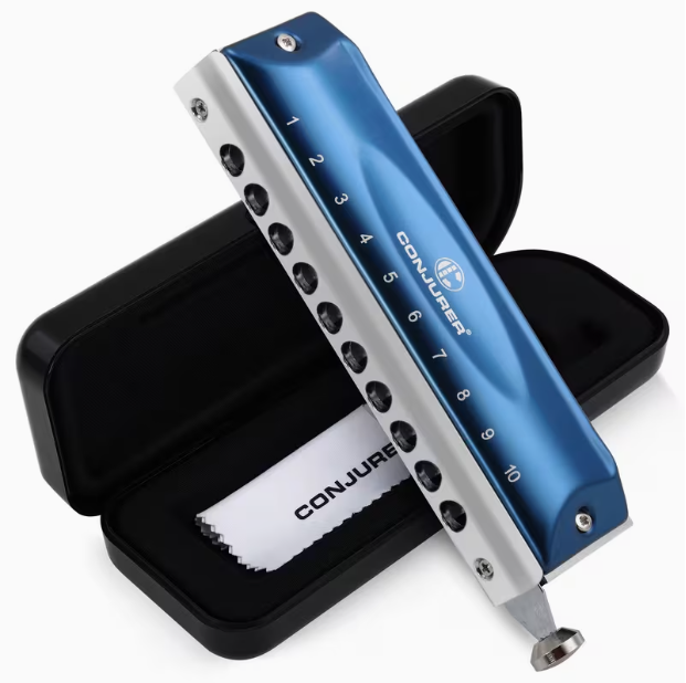 10-Hole 40-Tone Chromatic Harmonica – Beginner-Friendly, Smooth Play, Compact Design