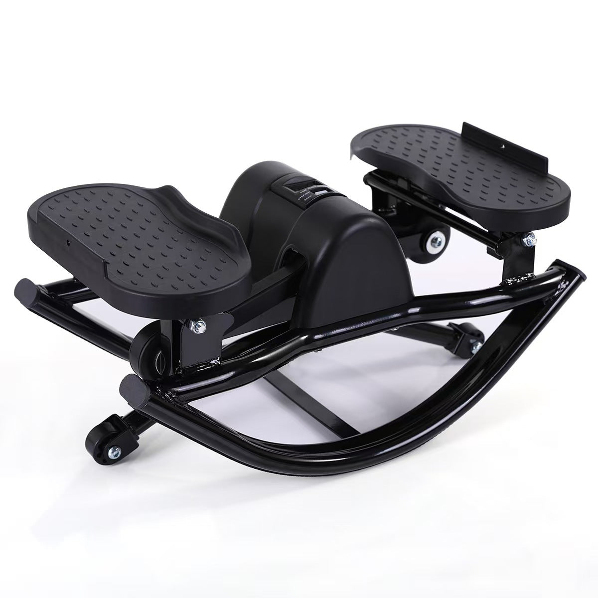 Silent U-Shaped Rocking Stepper – Includes Resistance Bands & Mat, Left-Right Swing, Compact Fat-Burning Machine for Home & Small Spaces, No Battery