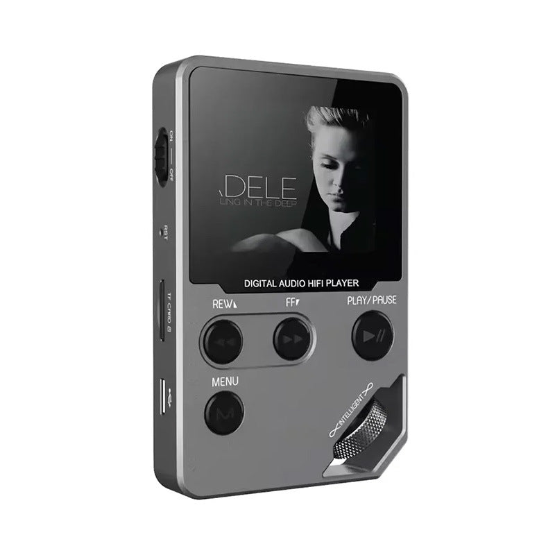 8GB Lossless Music Player – MP3/MP4, Full Zinc Alloy Body, Rotary Controls, Wireless Connectivity, Built-in FM Radio & Voice Recorder, Miniature Design, Hi-Fi Sound for Sports