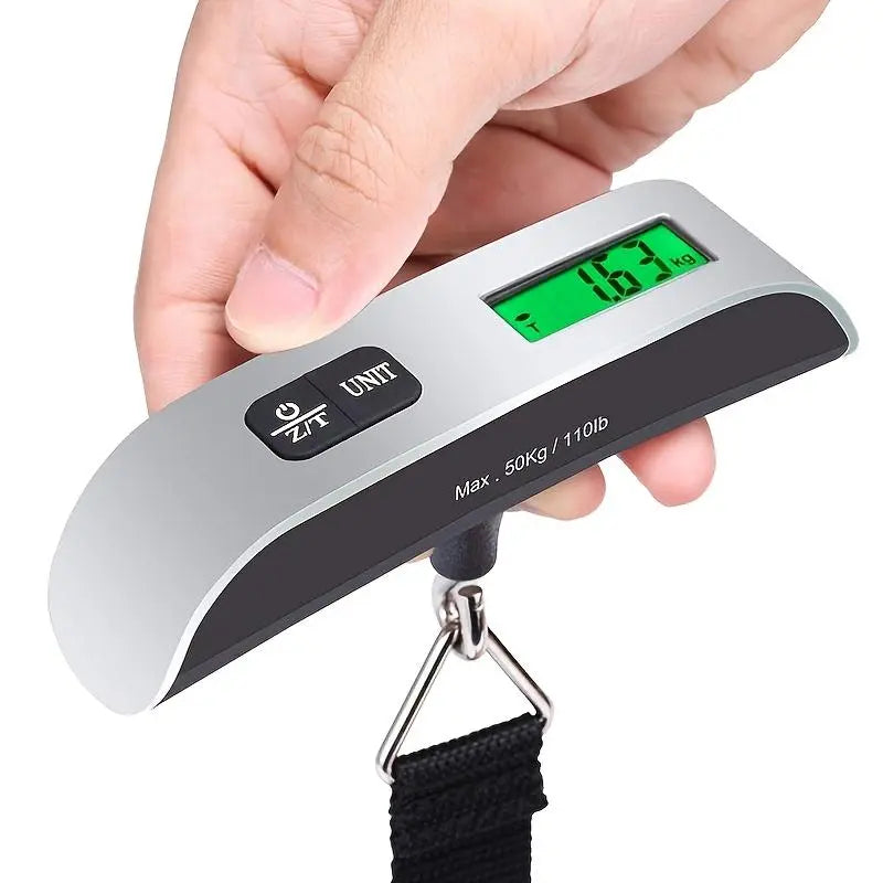 🔥 Clearance Special – Order 1 Get 2 🔥 – Portable Electronic Luggage Scale, 50kg Heavy Duty Mini Hanging Scale for Luggage, Fishing & Parcels, Outdoor Fishing Accessory