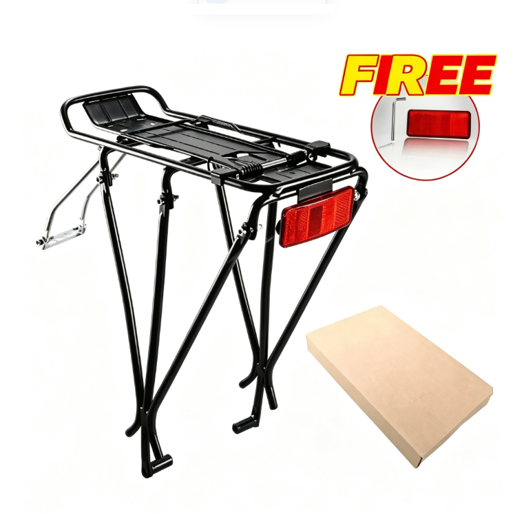 Mountain Bike Disc Brake Rear Rack - Three-Point Cargo Carrier for Bicycles
