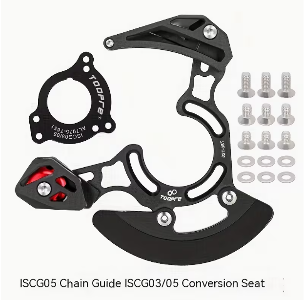 Mountain Bike Single Disc Chain Guide – DH/Soft Tail Compatible, 32T-38T Chain Stabilizer, ISCG03/05 Mount