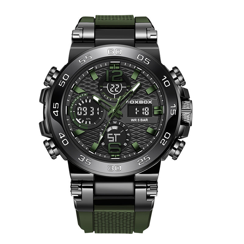 Men's Waterproof Digital Sports Watch – Luminous Dial, Alarm, Stopwatch, Date Display, Durable Resin Case & Silicone Strap, Ideal for Running, Swimming & Daily Wear
