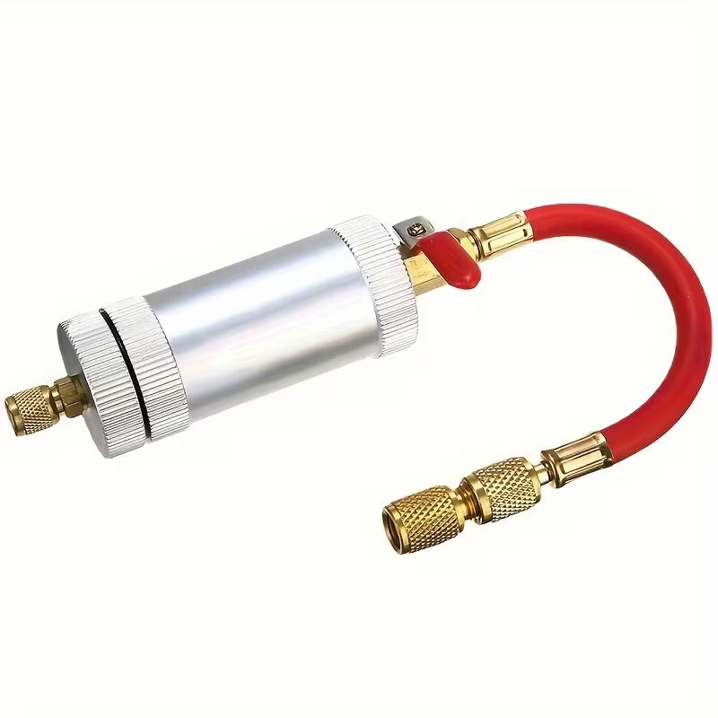 2oz Hand Turn Pump Oil & Dye Injector – with R134A/R12/R22 Car A/C Adapter