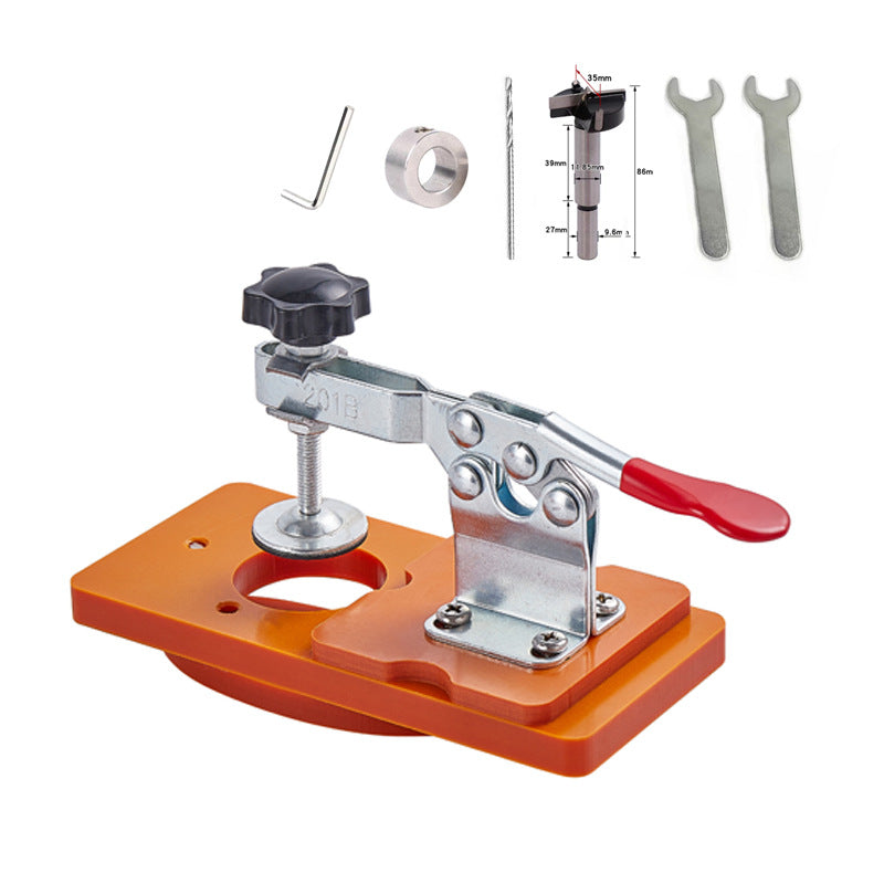 35mm Concealed Hinge Drilling Jig – Hinge Hole Guide, Carpenter Woodworking Tool, Door Hardware Installation Locator