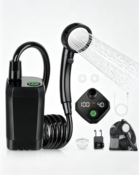 Portable Shower – 6000mAh, IPX8 Waterproof for Camping, Pets & Car Washing