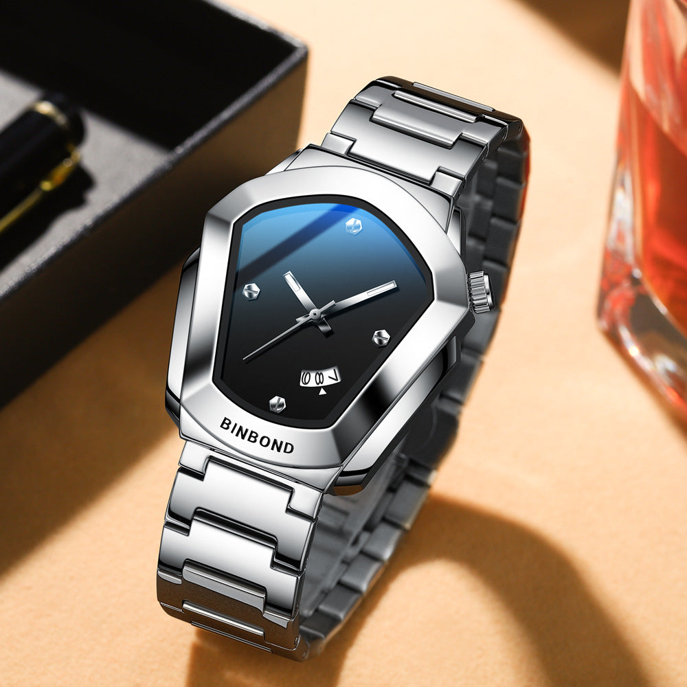 Men's Diamond Alloy Quartz Couple Watch – Analog Display, Modern Trendy Design, Personalized Style for Him