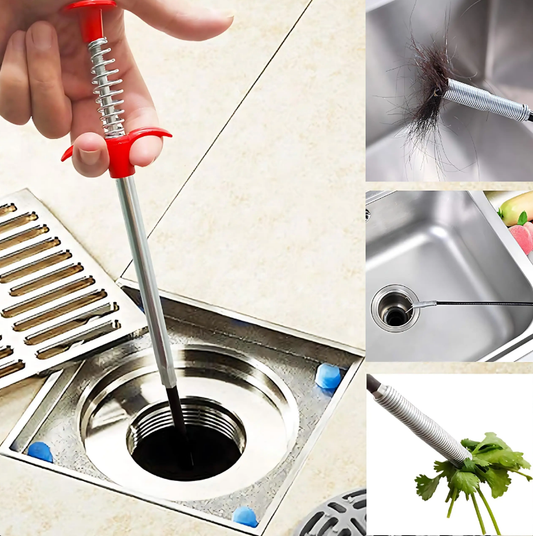 Flexible Grabber Claw Pick Up Reacher Tool, 4 Claws Bendable Hose Pickup Tool for Sink, Drains, Toilet Cleaning