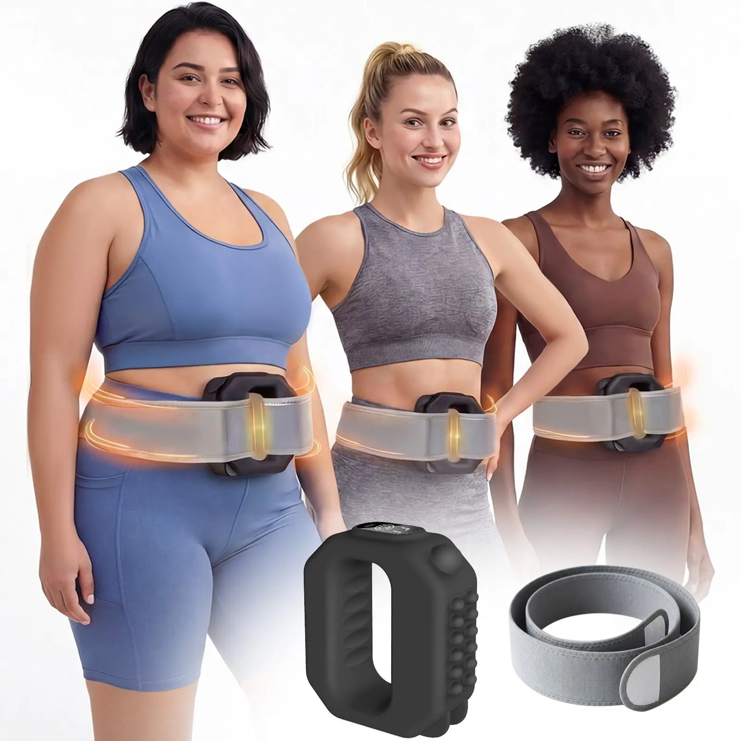 Fascia Ring R10 Muscle Recovery Device - Cordless, Adjustable Strap, Waist and Back Massager