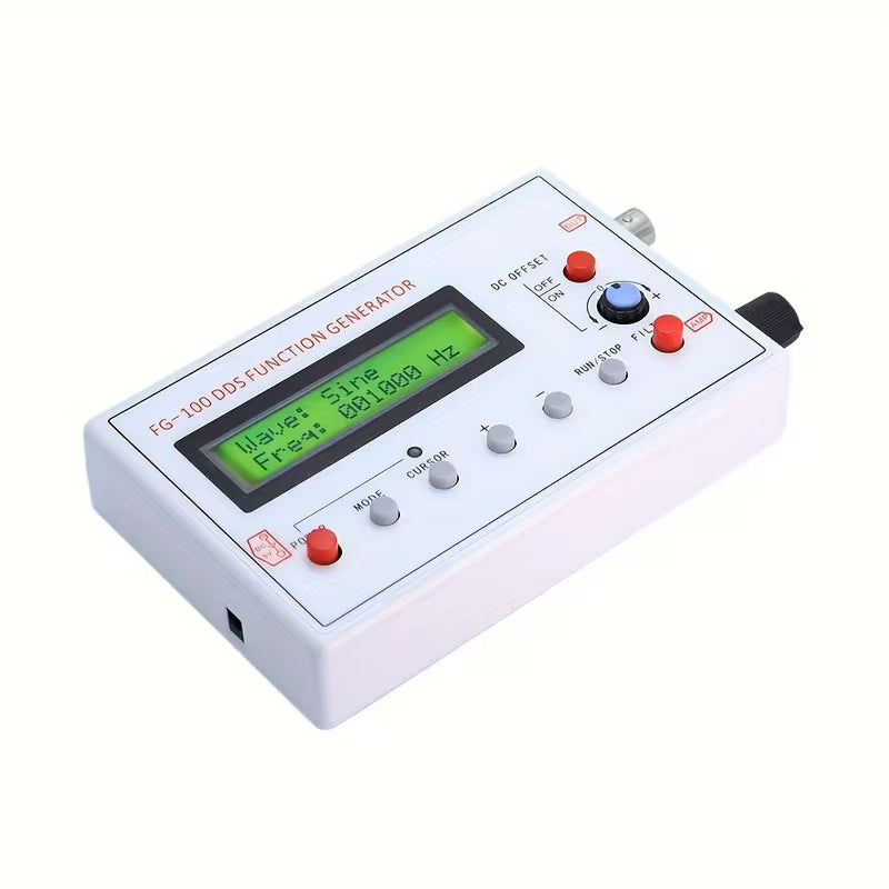 FG-100 DDS Signal Generator – 1Hz to 500KHz, USB Powered, Sine/Square/Triangle/Sawtooth Waves