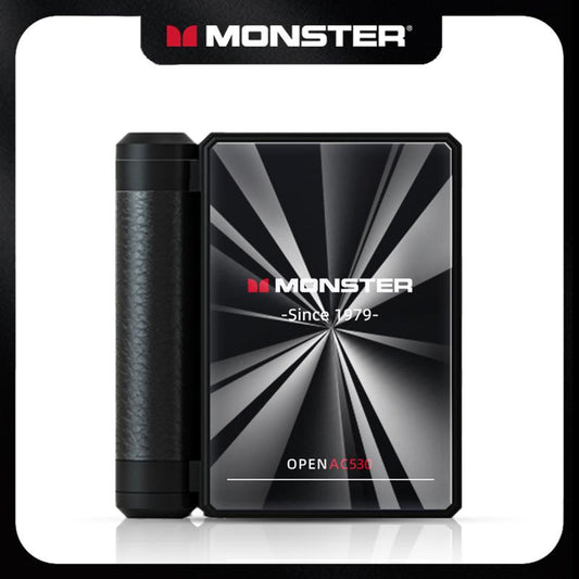 Black Monster Earbuds - Bluetooth with Dual-Fold Design, Noise Isolation - 145H Playtime Wireless Earbuds Bluetooth 6.0, IPX5 Waterproof & Sweatproof Wireless Earbuds, Ideal Traveling Gadgets & Electronic Gifts for Men and Women