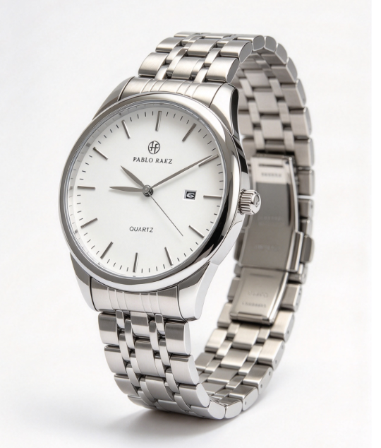 Men's Stainless Steel Business Watch - Automatic Electronic Quartz with Calendar and Water Resistance