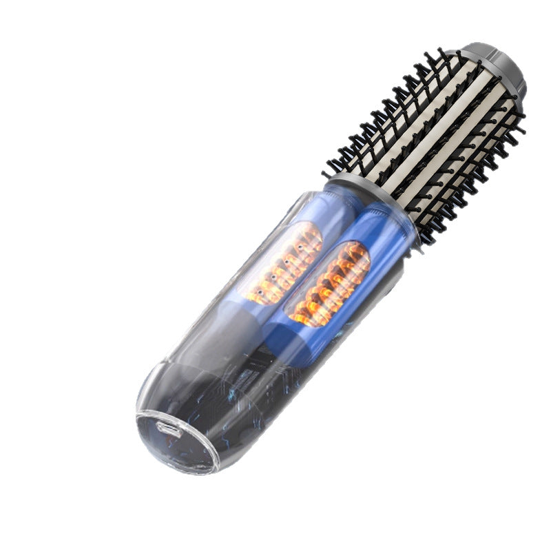 Cordless 2-in-1 Hair Curler & Straightener Brush – Rechargeable Styling Tool with LED Display