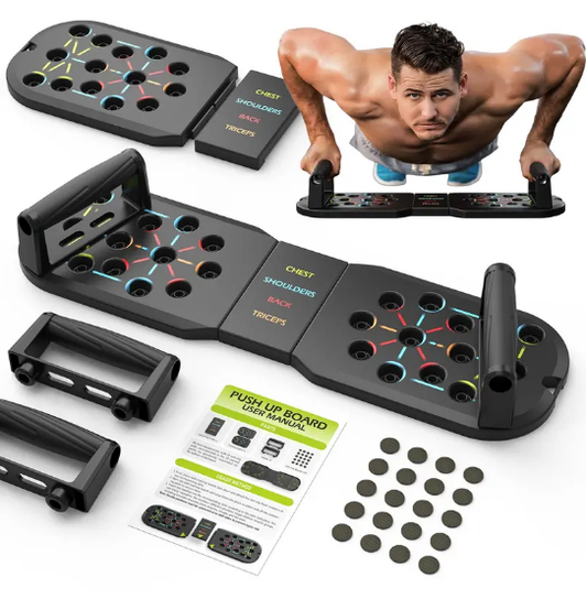 20 In 1 Push Up Board Fitness Equipment, Multifunctional Floor Pushup Bar Handles, Home Gym Strength Training Workout Gear for Men