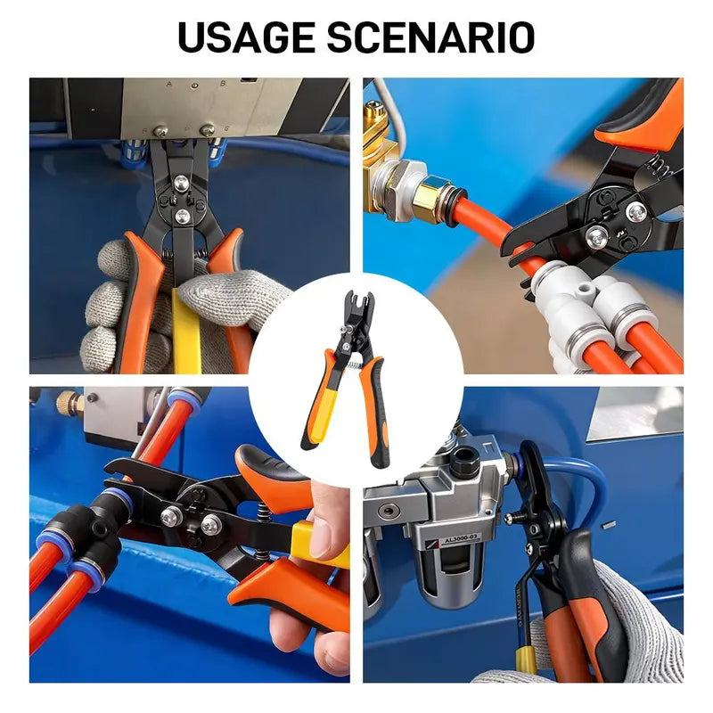 Quick extubation device Tracheal forceps Air Hose Connector Removal Tool Push-to-Connect Fittings Disconnect Pliers for Automotive Pneumatic Air Line Repair Quick Release Fitting Pliers PVC One-Hand Operation Compact Design