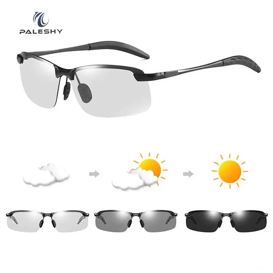 Unisex Ultra-Light Photochromic Polarized Sunglasses for Sports Driving Fishing Daily Wear
